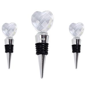 Charming Diamond Heart Shaped Wine Cork Bottle Stopper 1