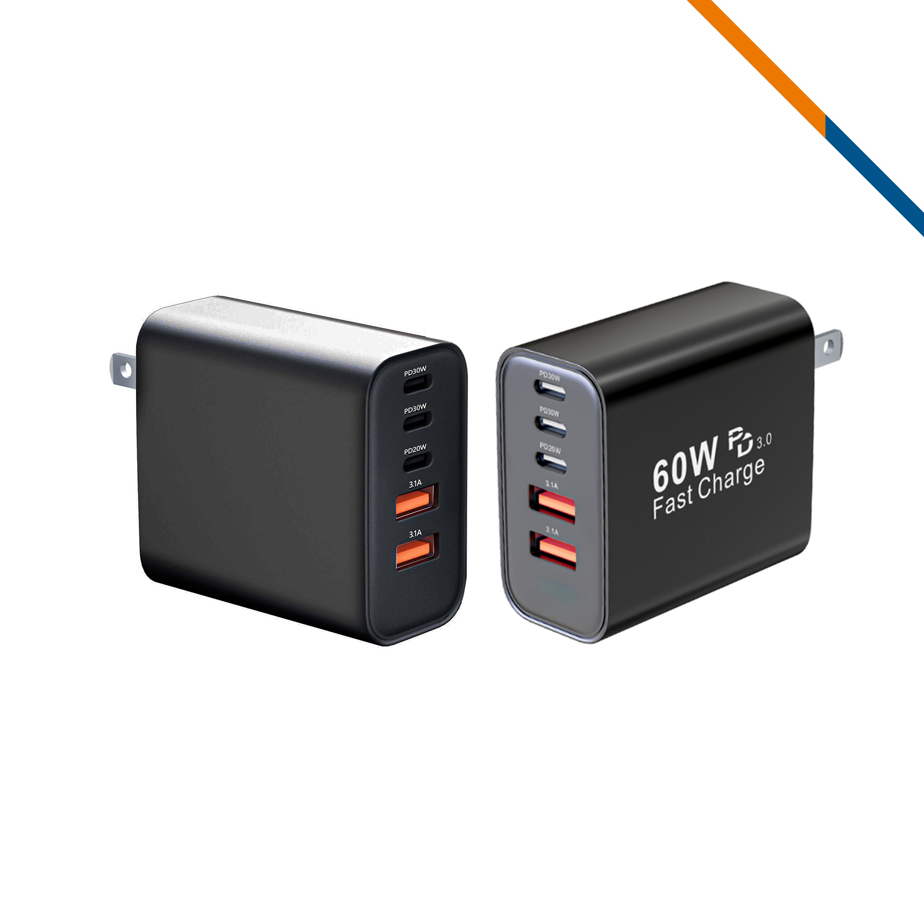 PowerPlex 60W 5 Ports Fast Charger 4