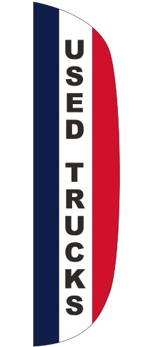"USED TRUCKS" 3' x 12' Message Flutter Flag 2
