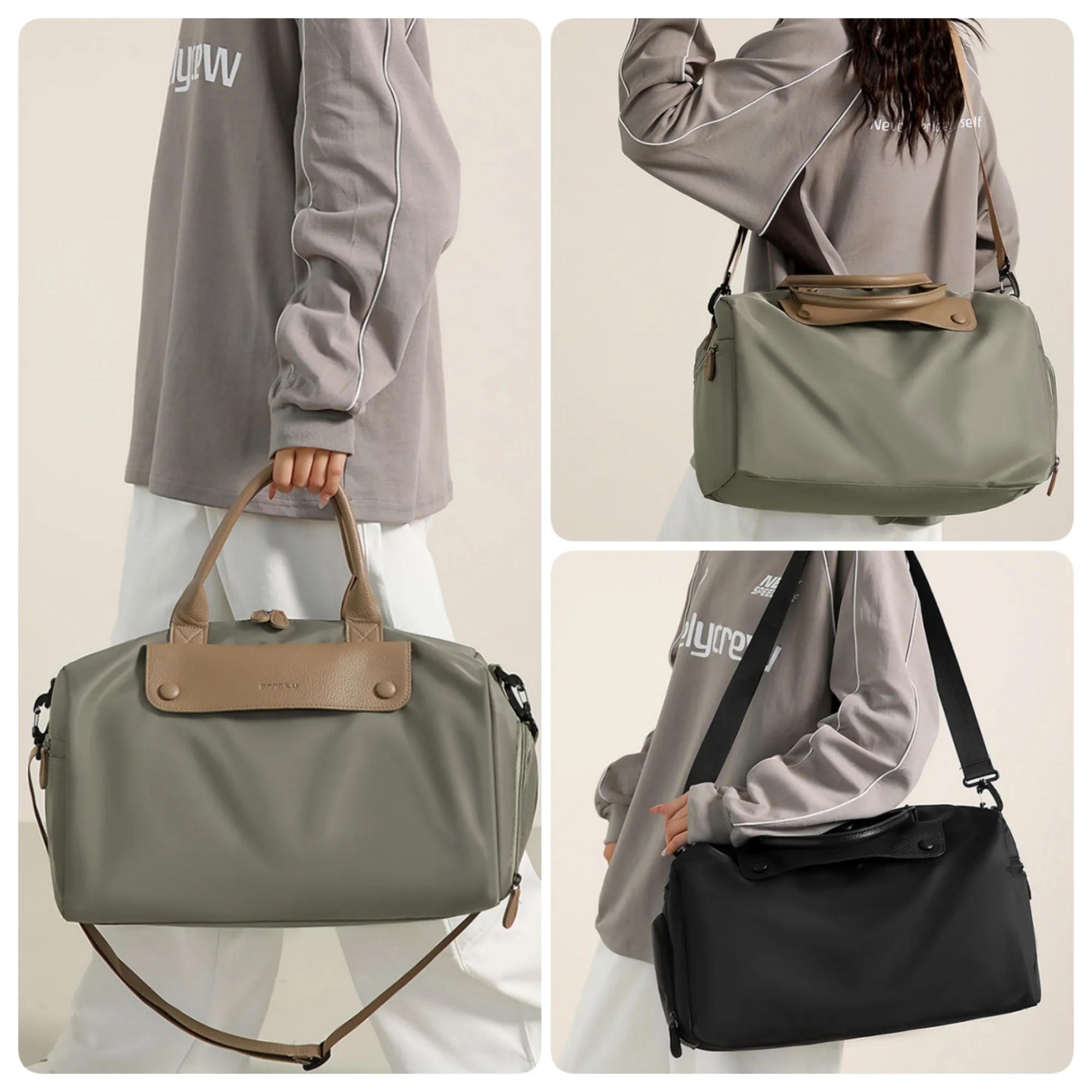 Custom Logo Travel Duffle Bag With Wet Dry Compartment 1