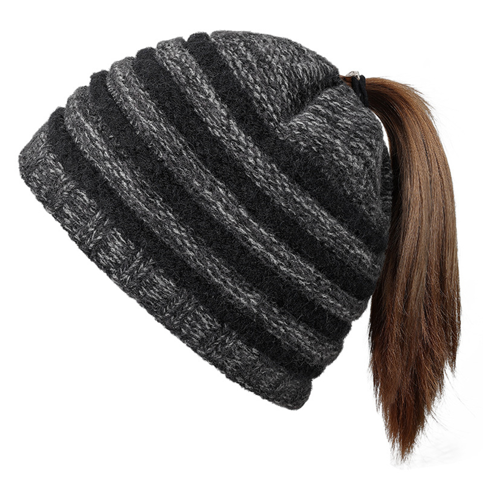 Warm Knit Ponytail Hat 8