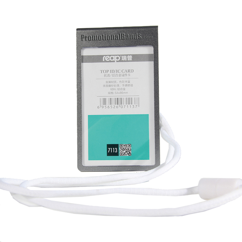 Aluminum ID Badge Holder with Neck Cord 4