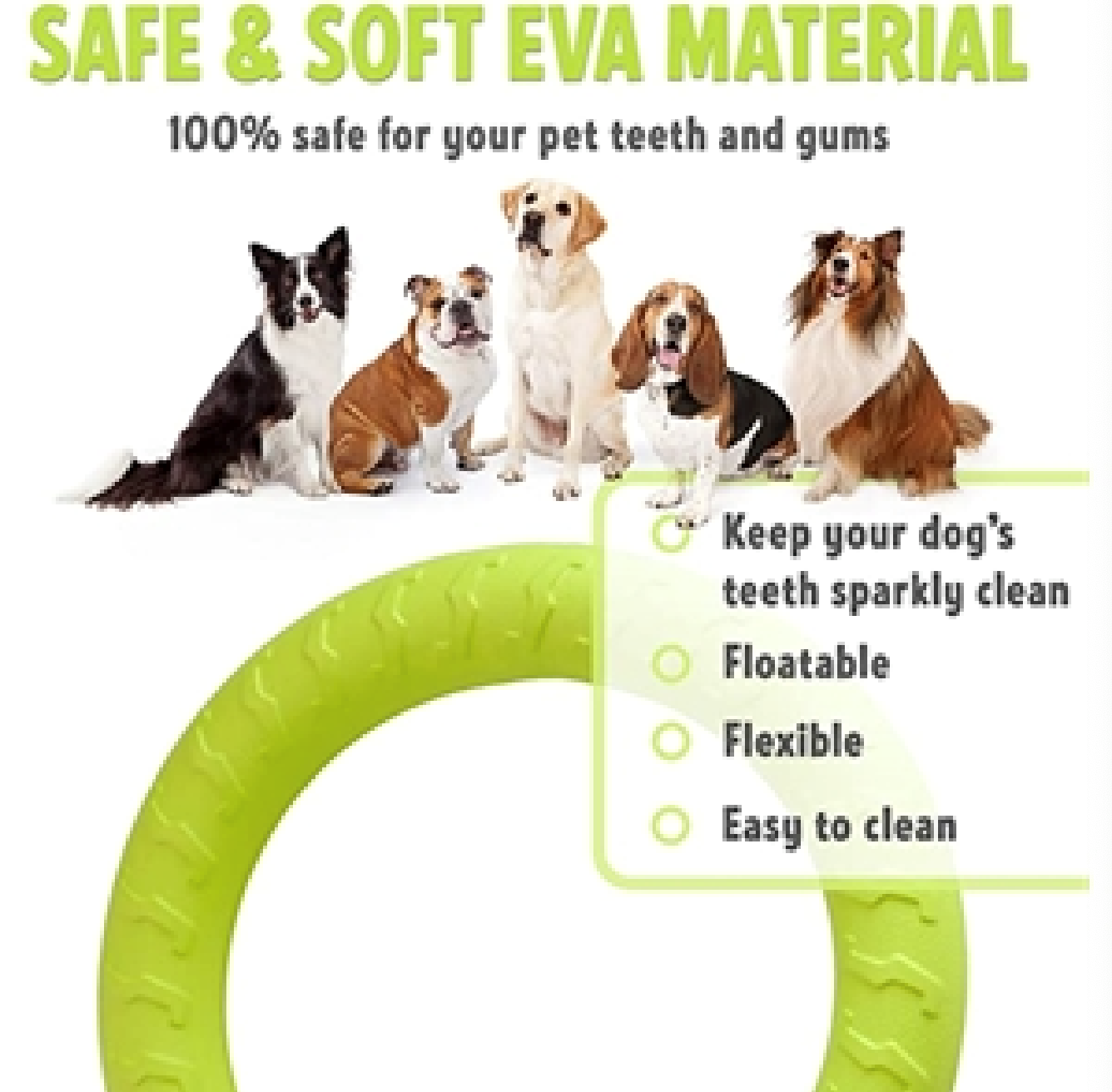 Dog Training Ring Fitness Tool Flying and Floatable Disc 3