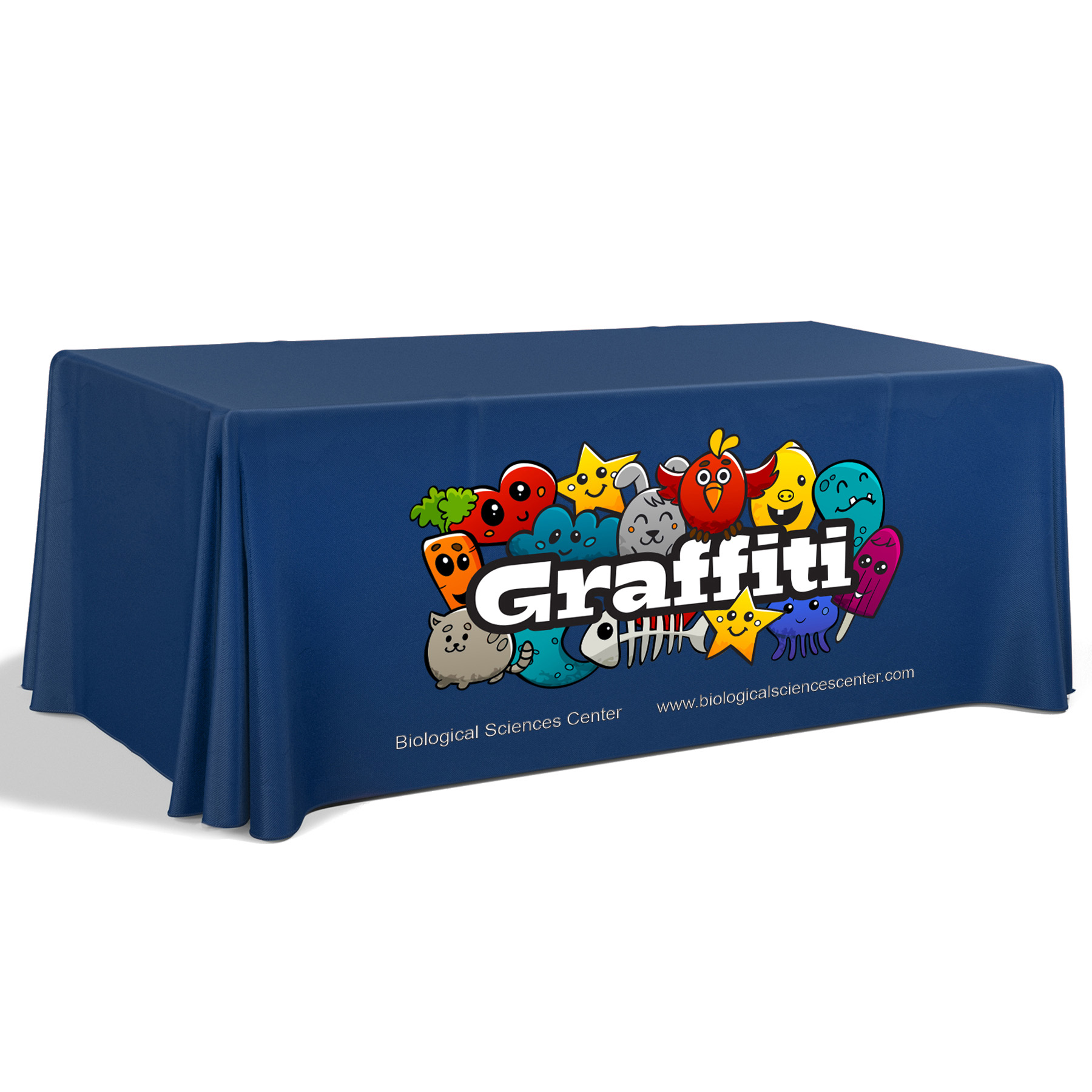 6' Premium Draped Standard Table Cover(Full Color Dye Sublimation) 5