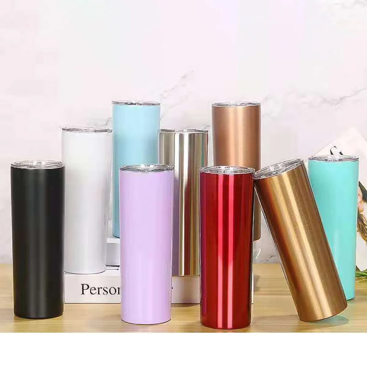 20 Oz. Tumbler with Lid and Straw Insulated Double Wall Cup 7