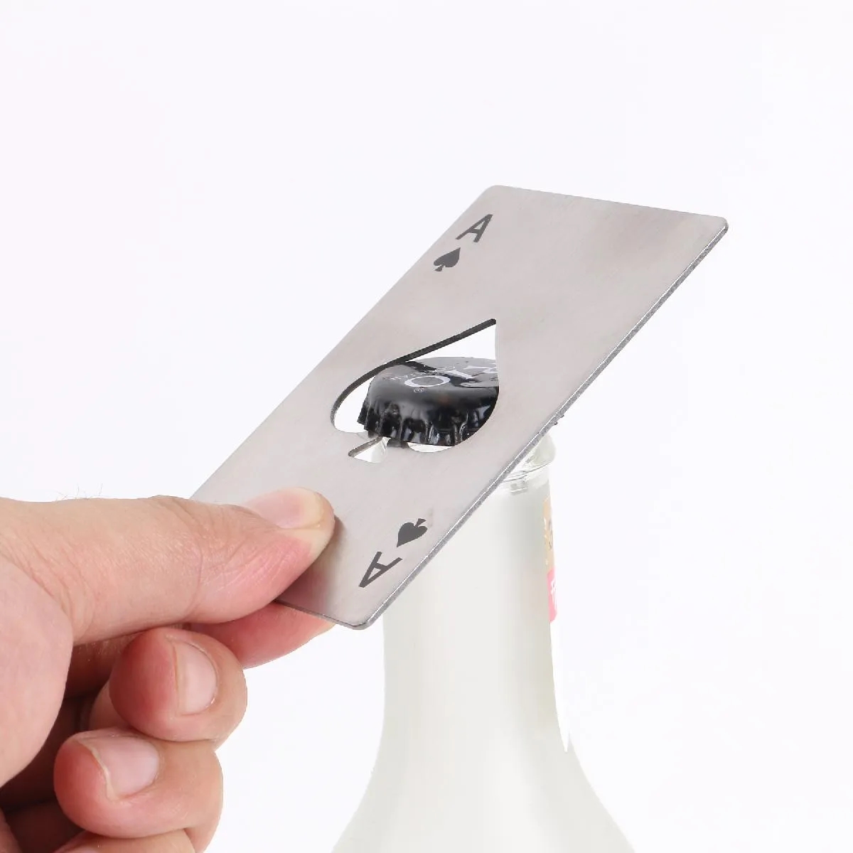 STAINLESS STEEL POKER SHAPE CREDIT CARD BOTTLE OPENER 5