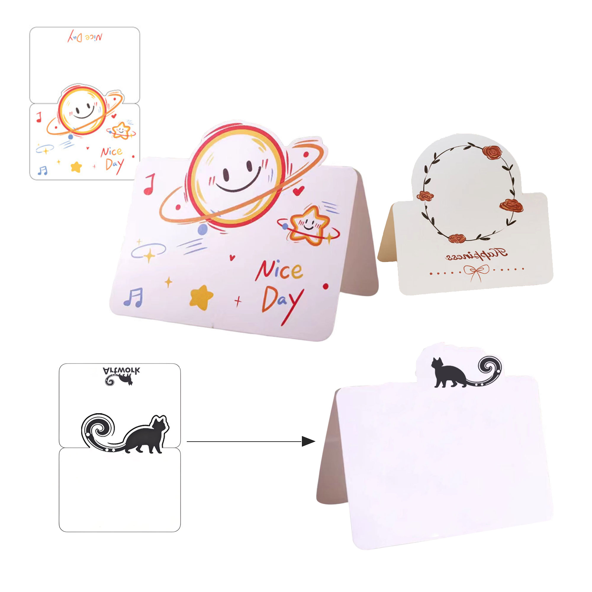 Shaped Folding Greeting Card 3