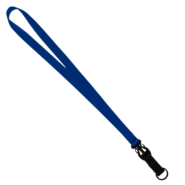 3/4" Multi color (Top and bottom) Nylon Lanyard with Plastic Slide Buckle R 126
