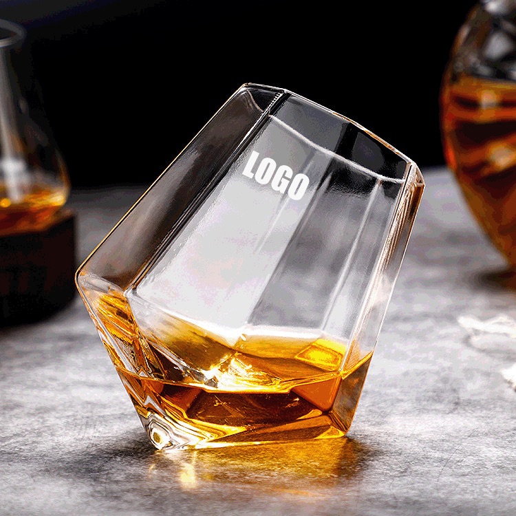Clear Diamond Shaped Whiskey Glasses 2