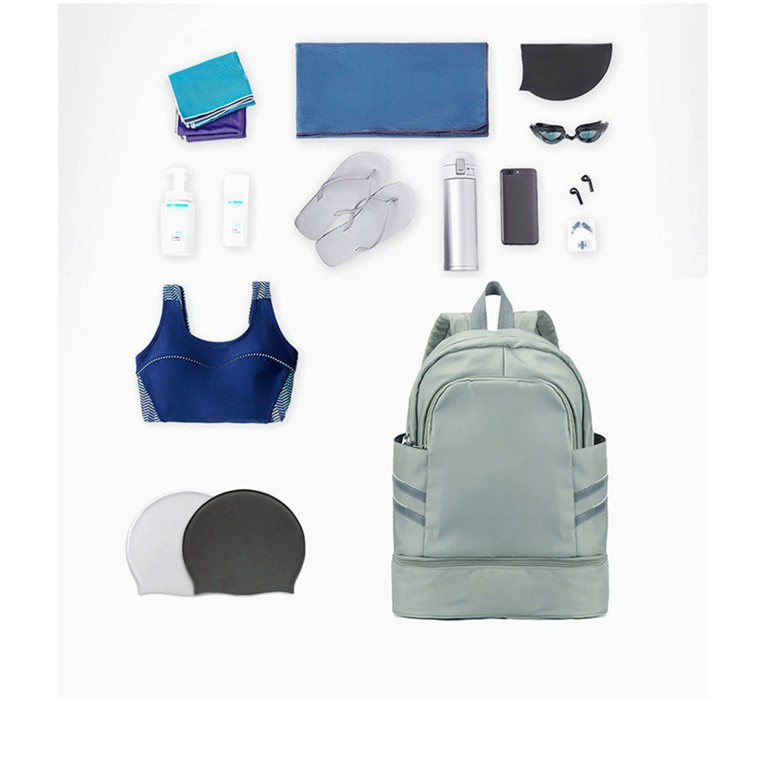 Gym Bag For Women Waterproof Backpack With Shoe Compartment 13