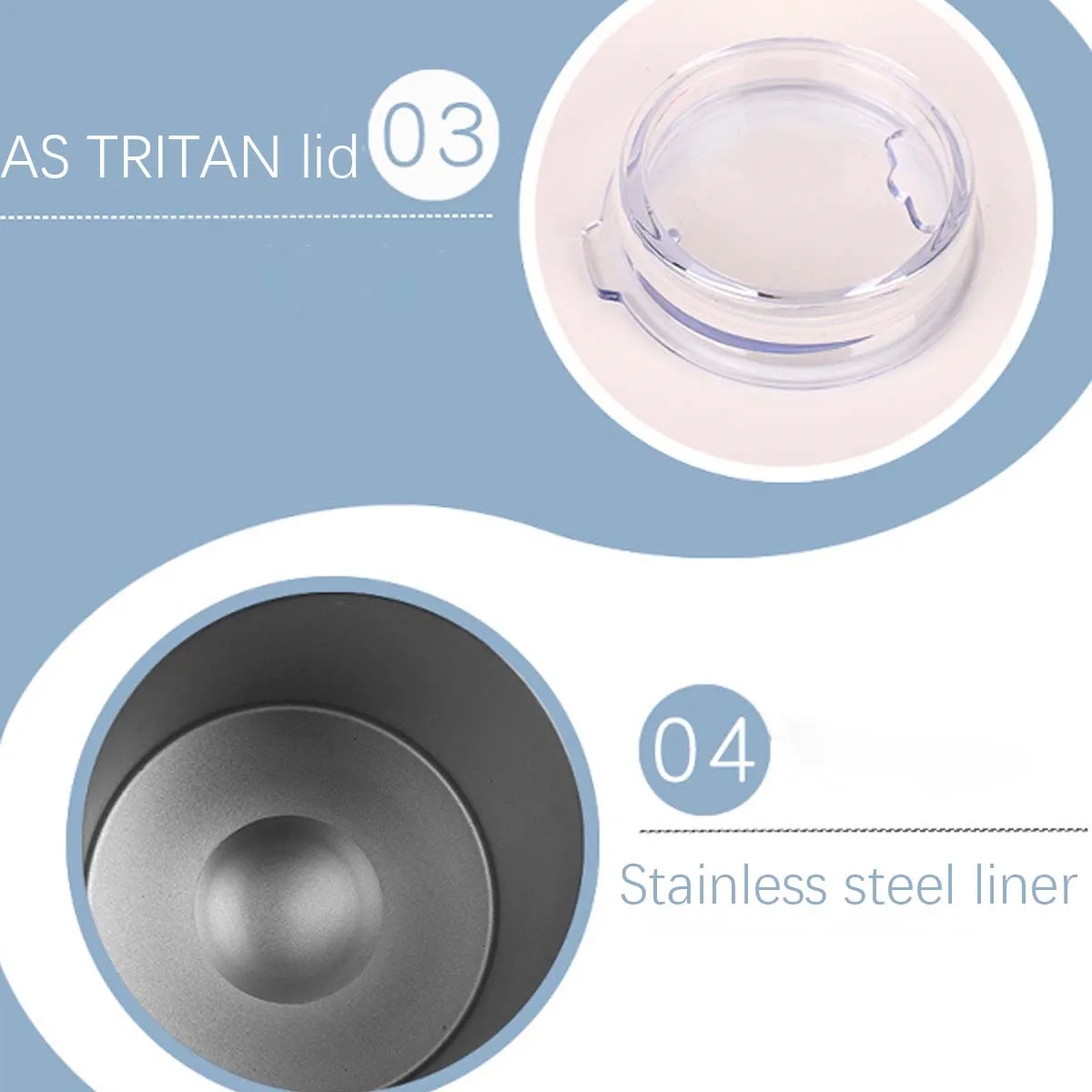 Stainless Steel Stemless Egg Wine Tumbler Cup With Lid 5