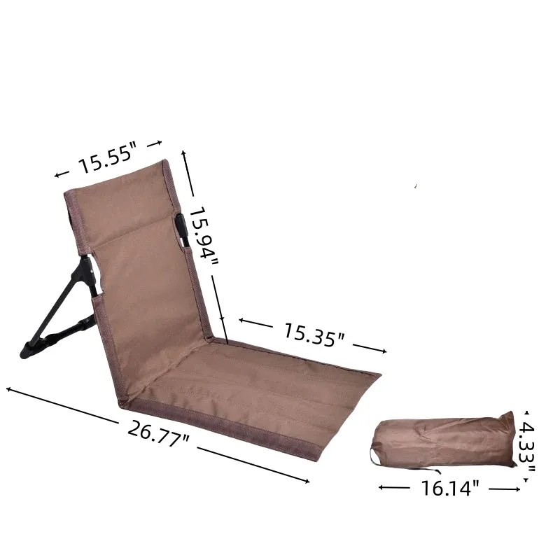 Outdoor Lawn Backrest Folding Beach Chair with Carry Bag 8