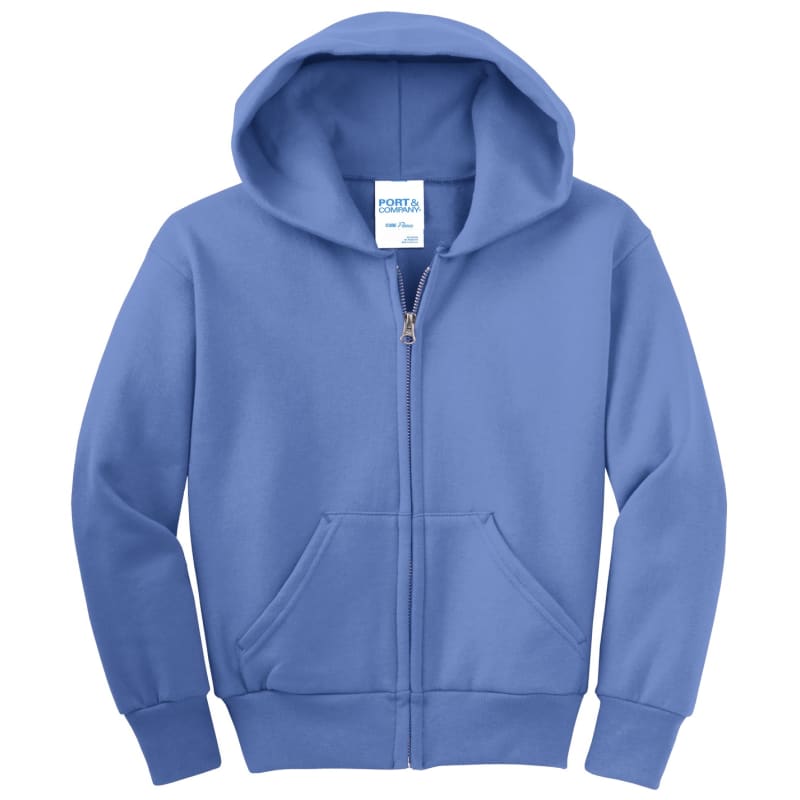 Port & Company - Youth Core Fleece Full-Zip Hooded Sweatshirt. 91