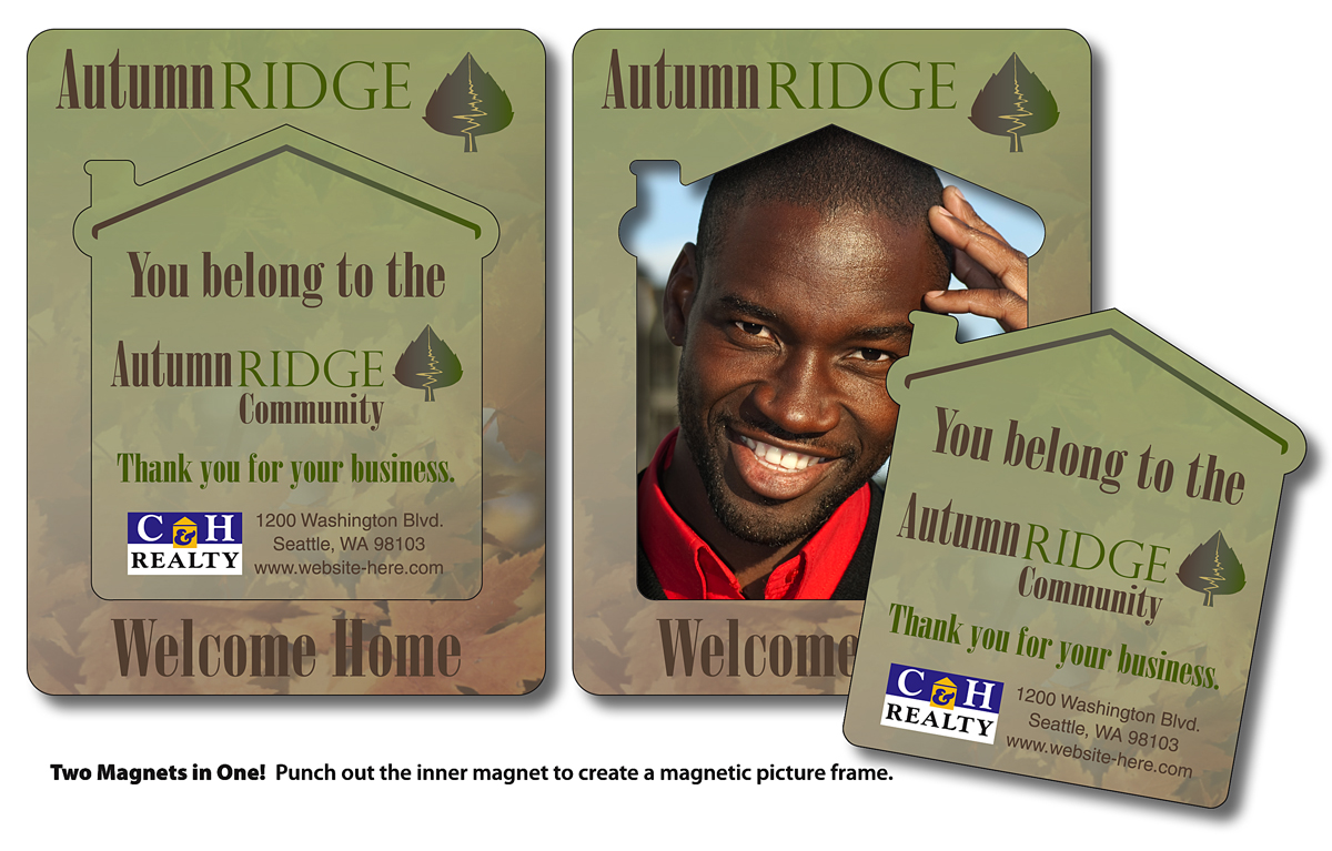 Magnet - Picture Frame House Punch (3.5x4.5) - 25 Mil. 2