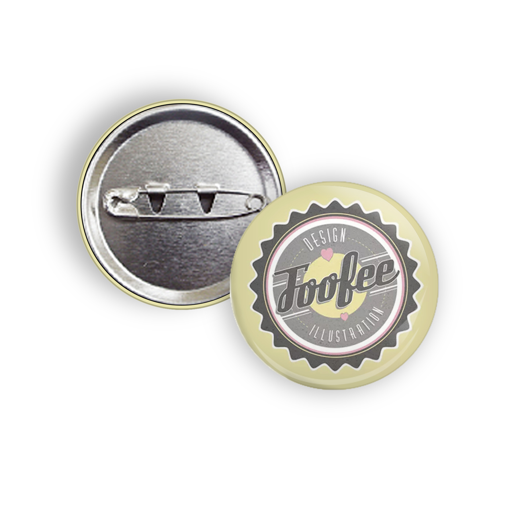 1 3/8" Metal Pin Badges 1