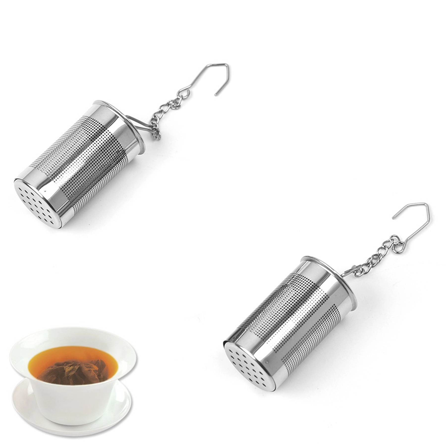 18/8 Stainless Steel Tea Infuser Mesh Strainer with Chain 5