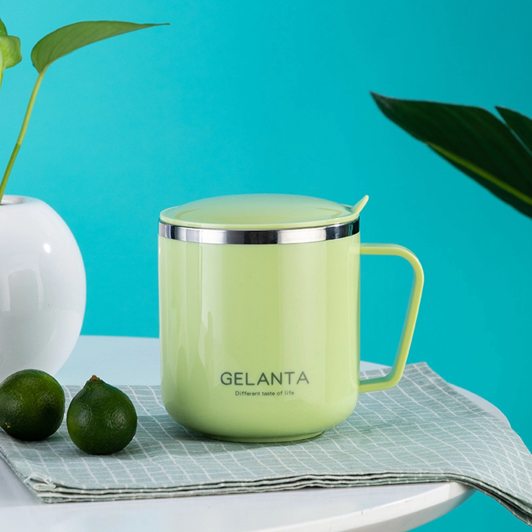 14 OZ. Vacuum Coffee Mug with Handle & Lid 5