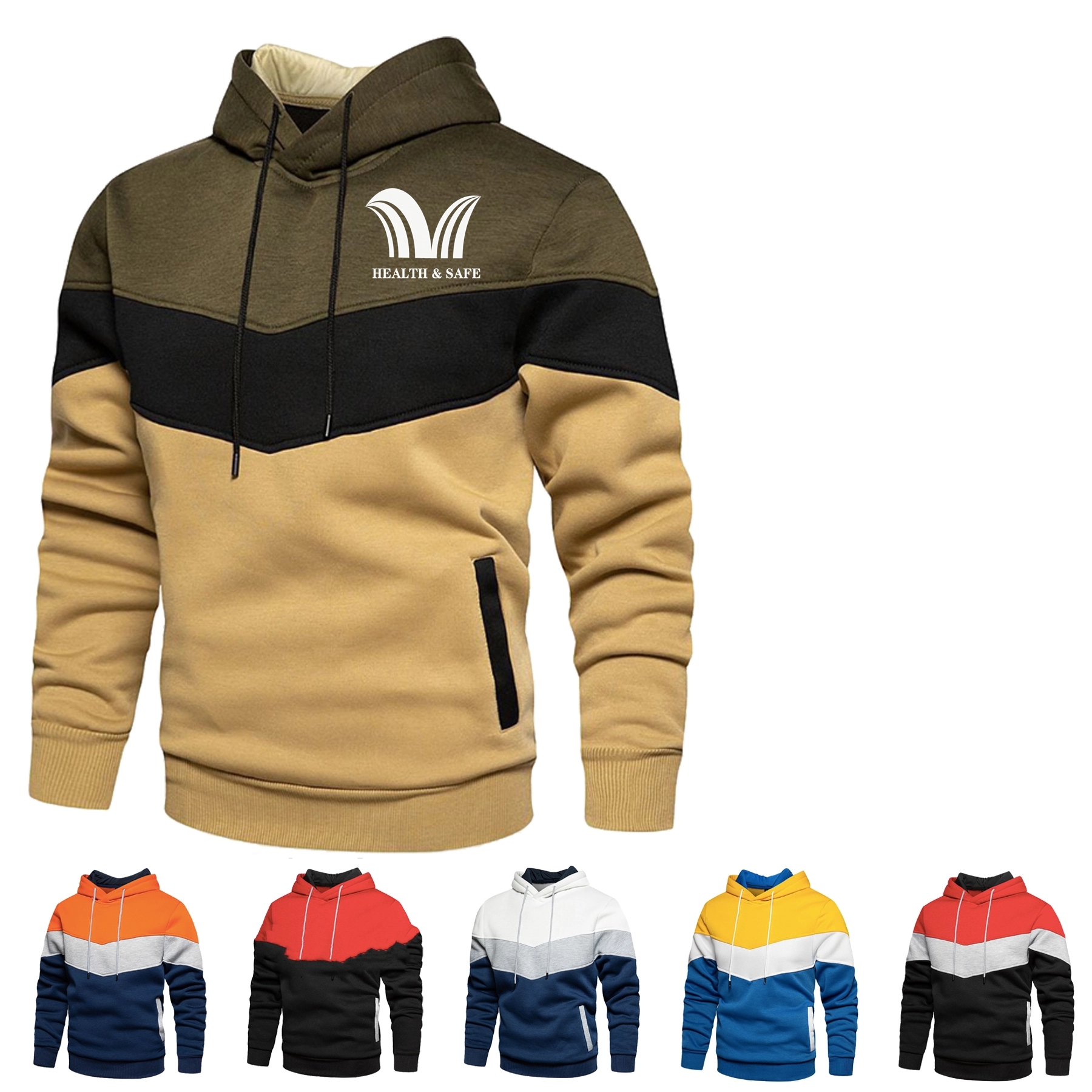 Men's Novelty Pullover Fleece Hoodie Sweatershirt, custom hoodie or sweatshirt with logo imprint 2