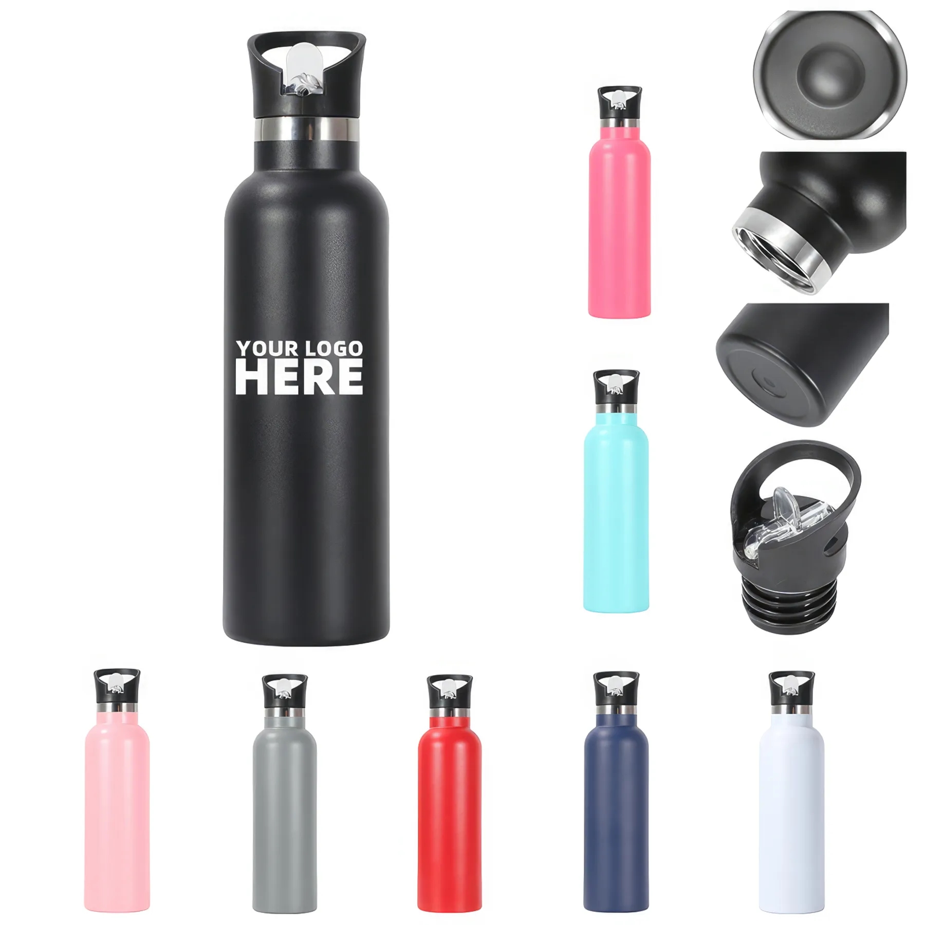 25oz Stainless Steel Vacuum Cup, custom water bottle with logo imprint 2