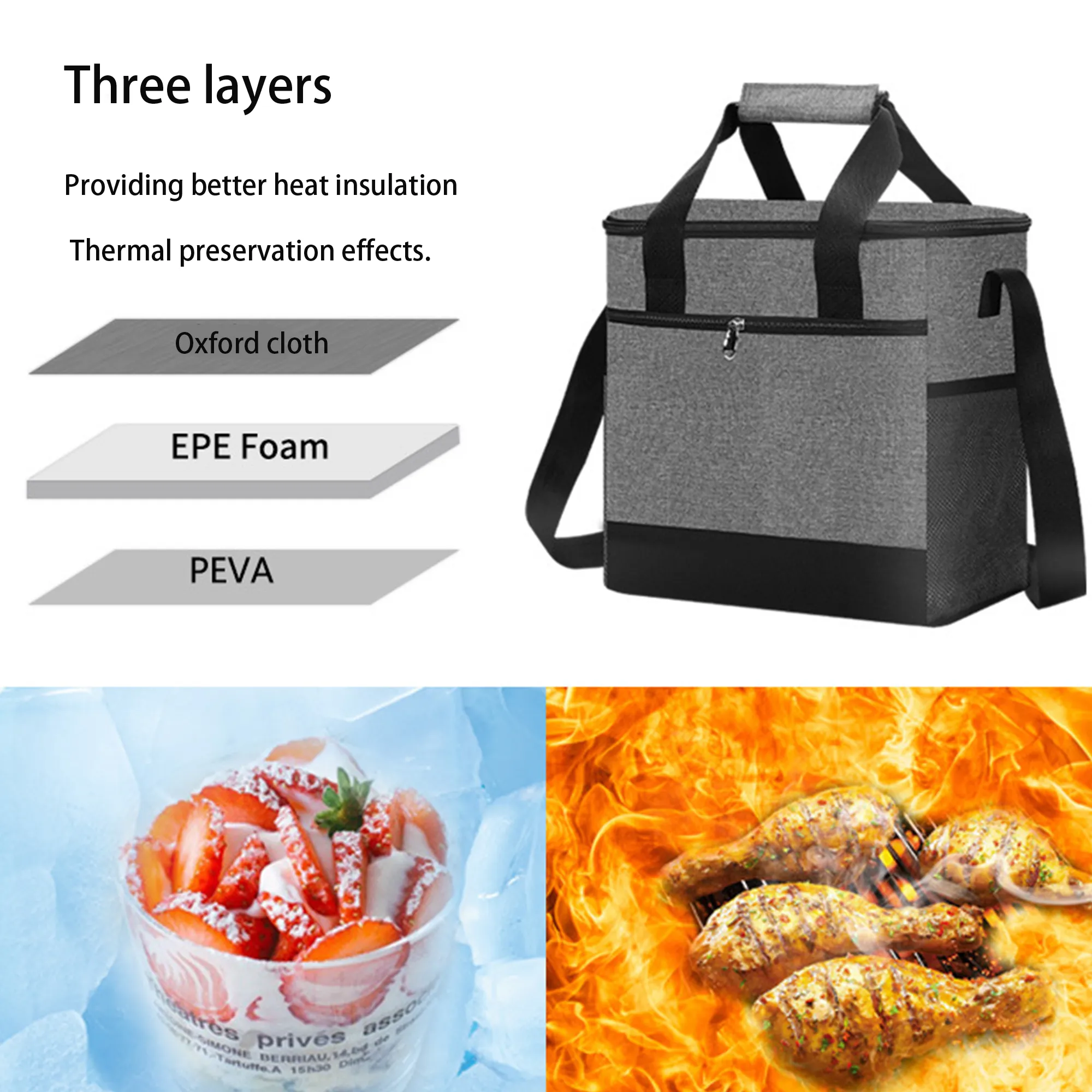 large foldable cold bag thermal 2