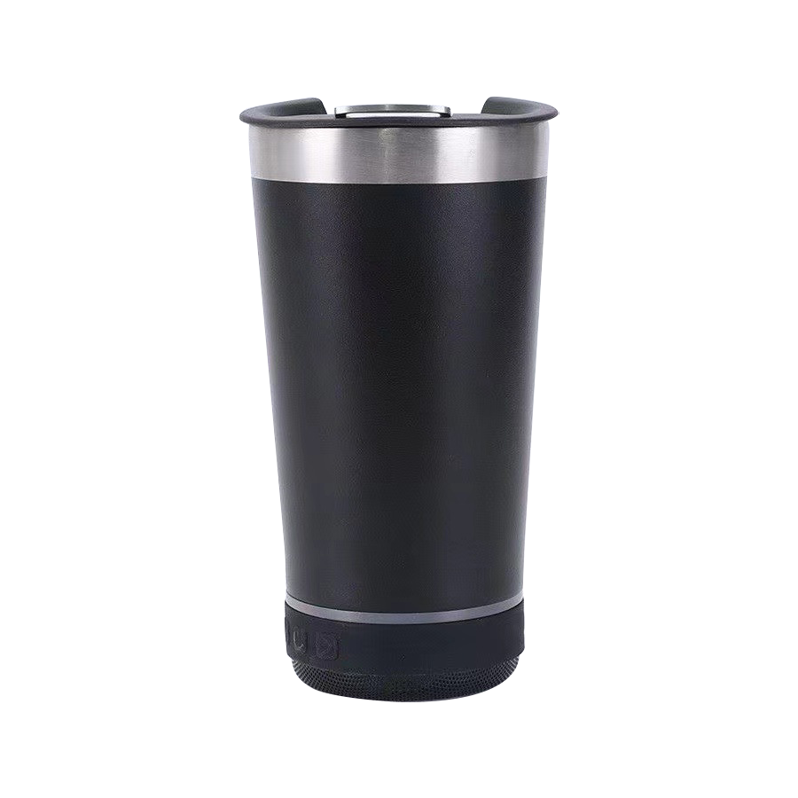 ArticFire 16oz Stainless Steel Tumbler with Wireless Bluetooth Speaker Base & Bottle Opener Cap 14