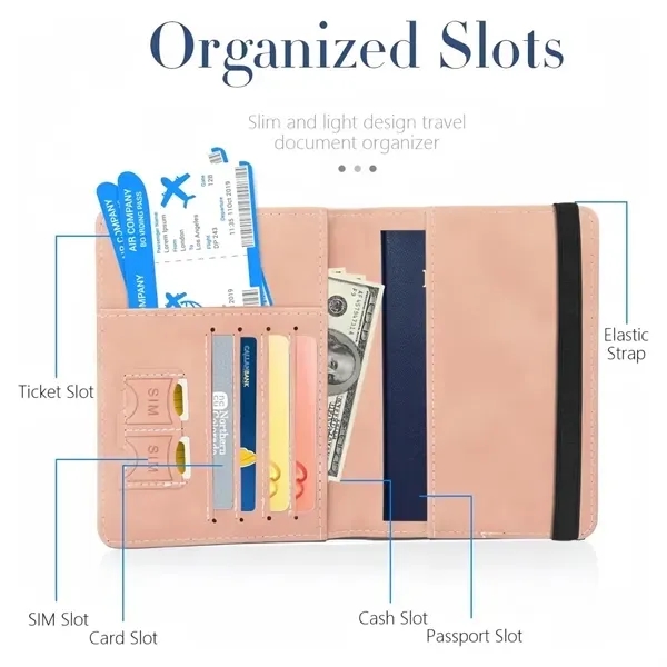 RFID-Blocking Passport Cover with Faux Leather Travel Wallet 15