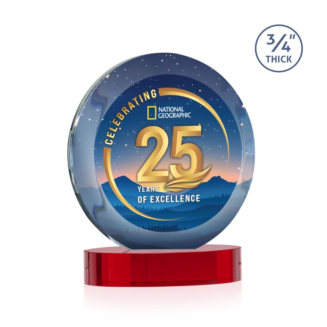 Gibralter Vividprint™ Award on Alberton Base - Red 4