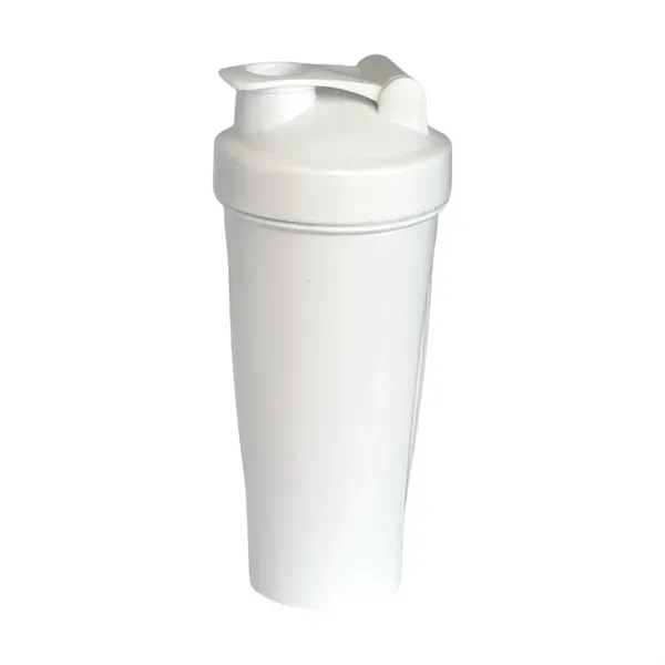 Red 20 oz Protein Shaker Bottle with Leakproof Mixing Cup 3