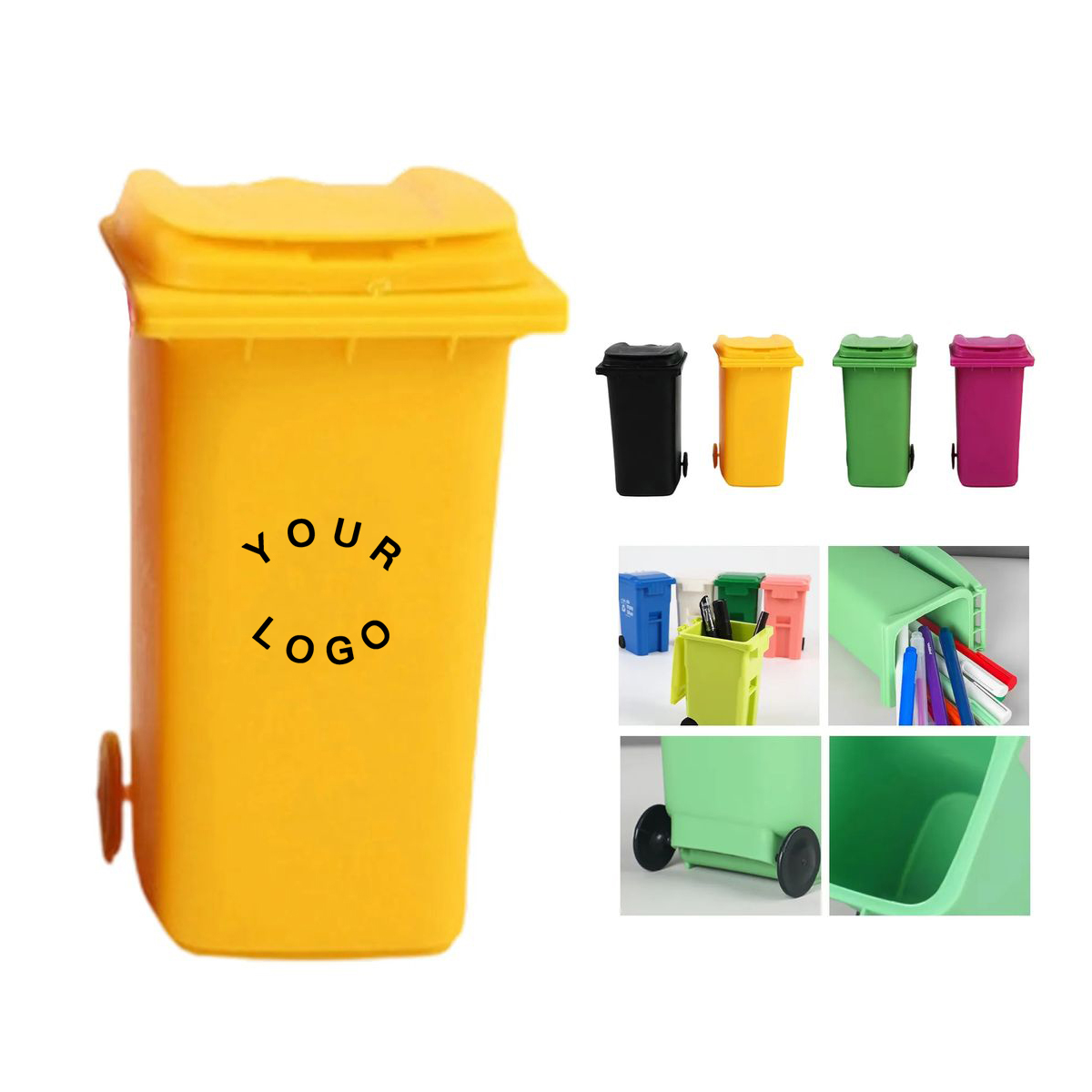 Mini Trash Can Shaped Pen Holder 3