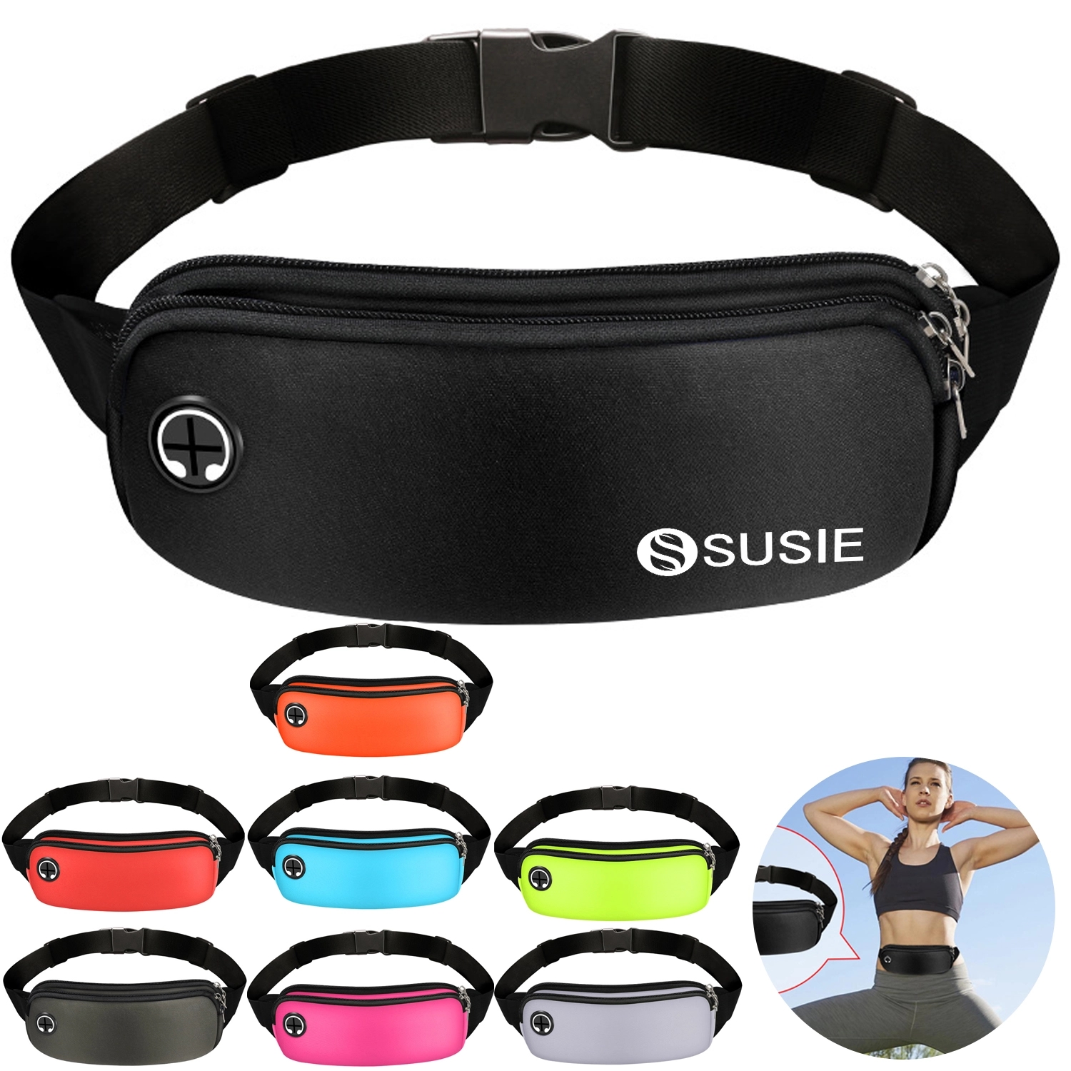 Three-chamber Running waist bag 1