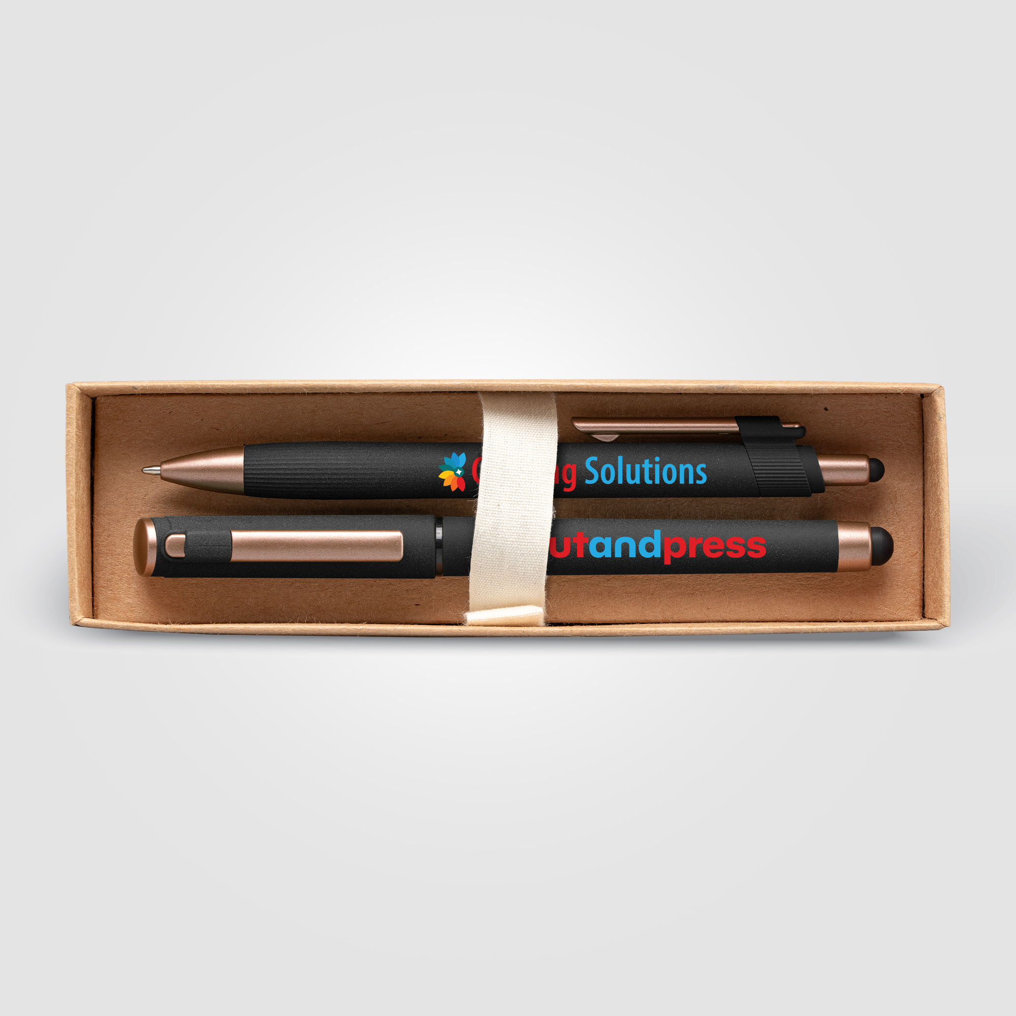 York Recycled Plastic Bronze Trim Pen Gift Set