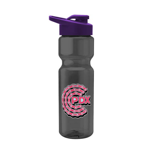 Blazer 28oz Transparent Bike Bottle w/Drink-thru Lid 1171