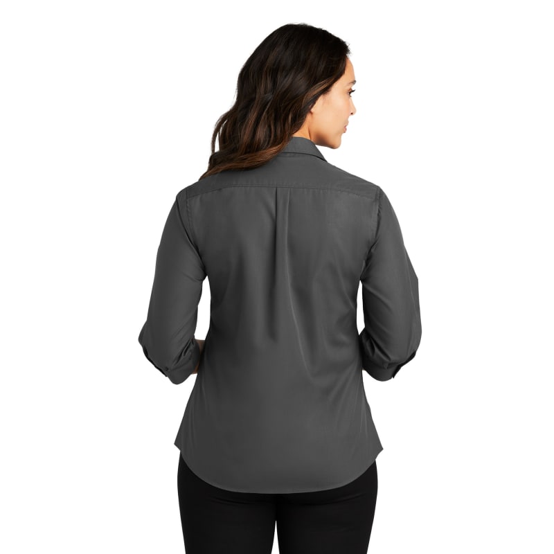 Port Authority Ladies 3/4-Sleeve Carefree Poplin Shirt. 4