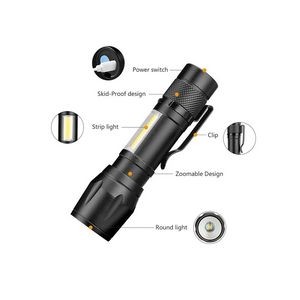 Portable Mini Zoom Function LED Flashlight with Clip 9