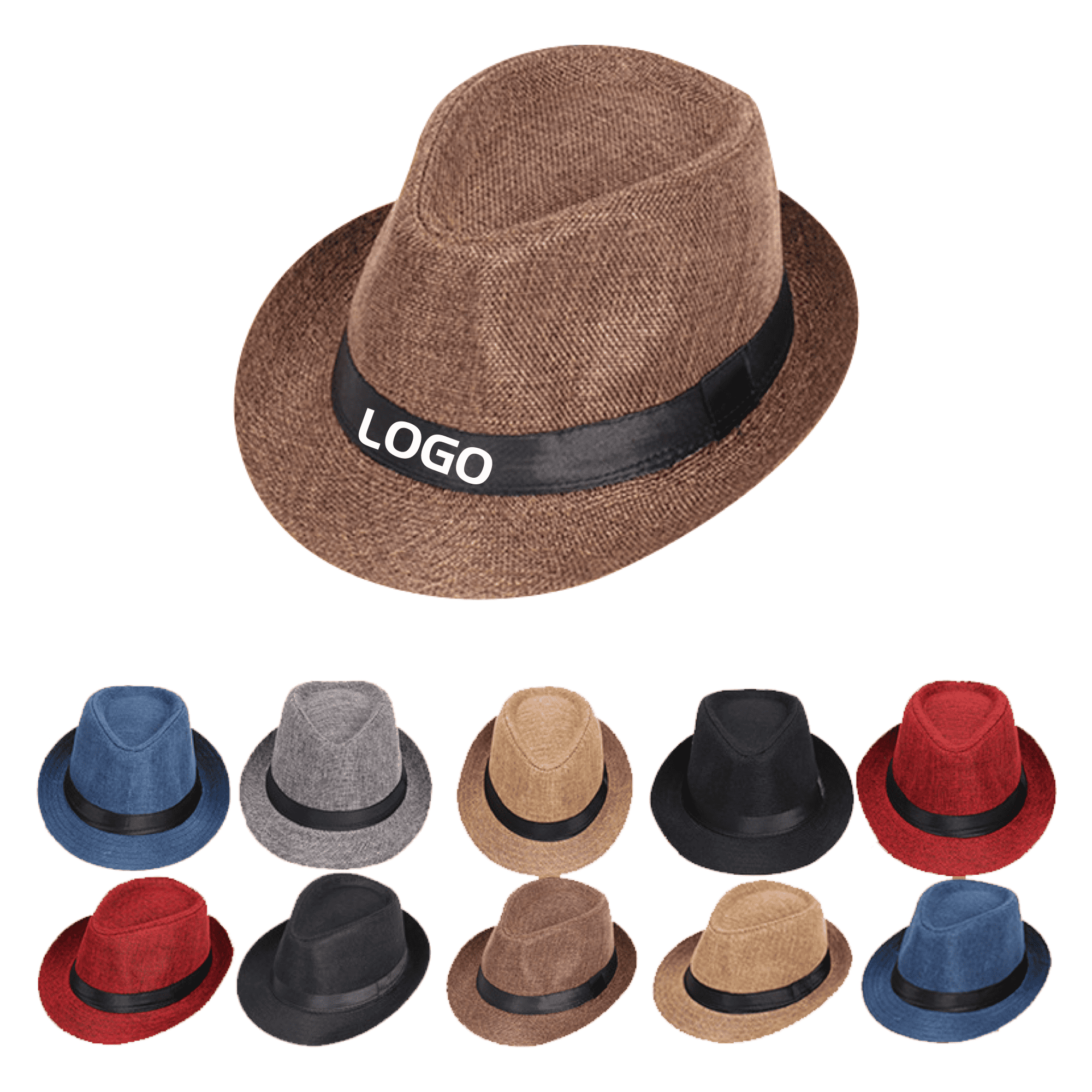 British Style Linen Fedora Hat 2