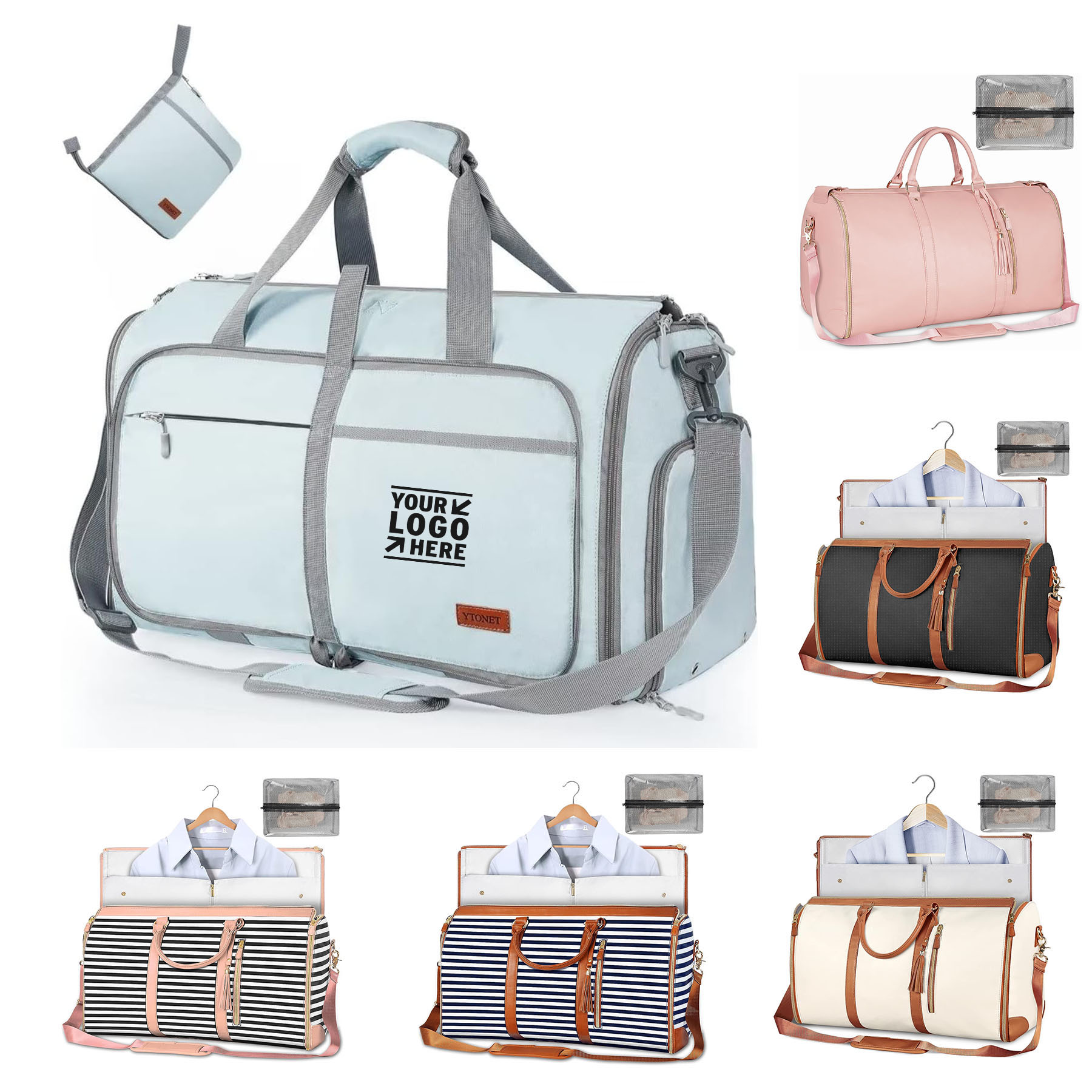 Women 2 in 1 Hanging Suitcase Suit Foldable Garment Convertible Travel Sports Duffe Bag