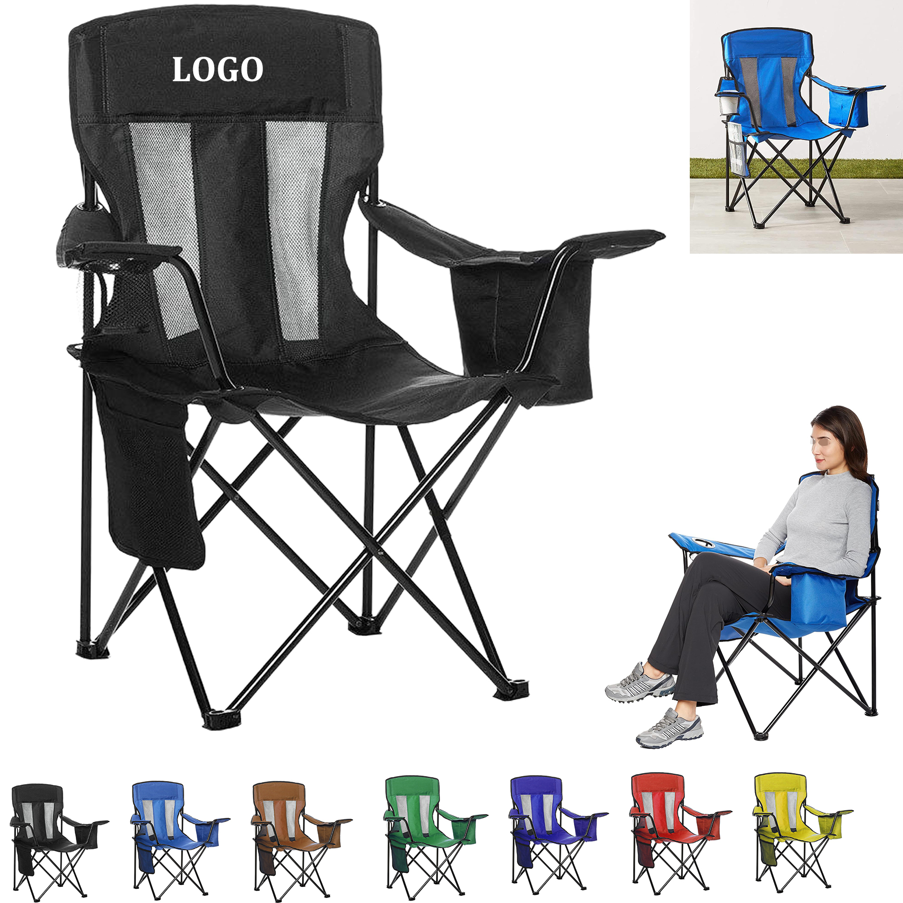 Portable Mesh Back Camping Chair 7