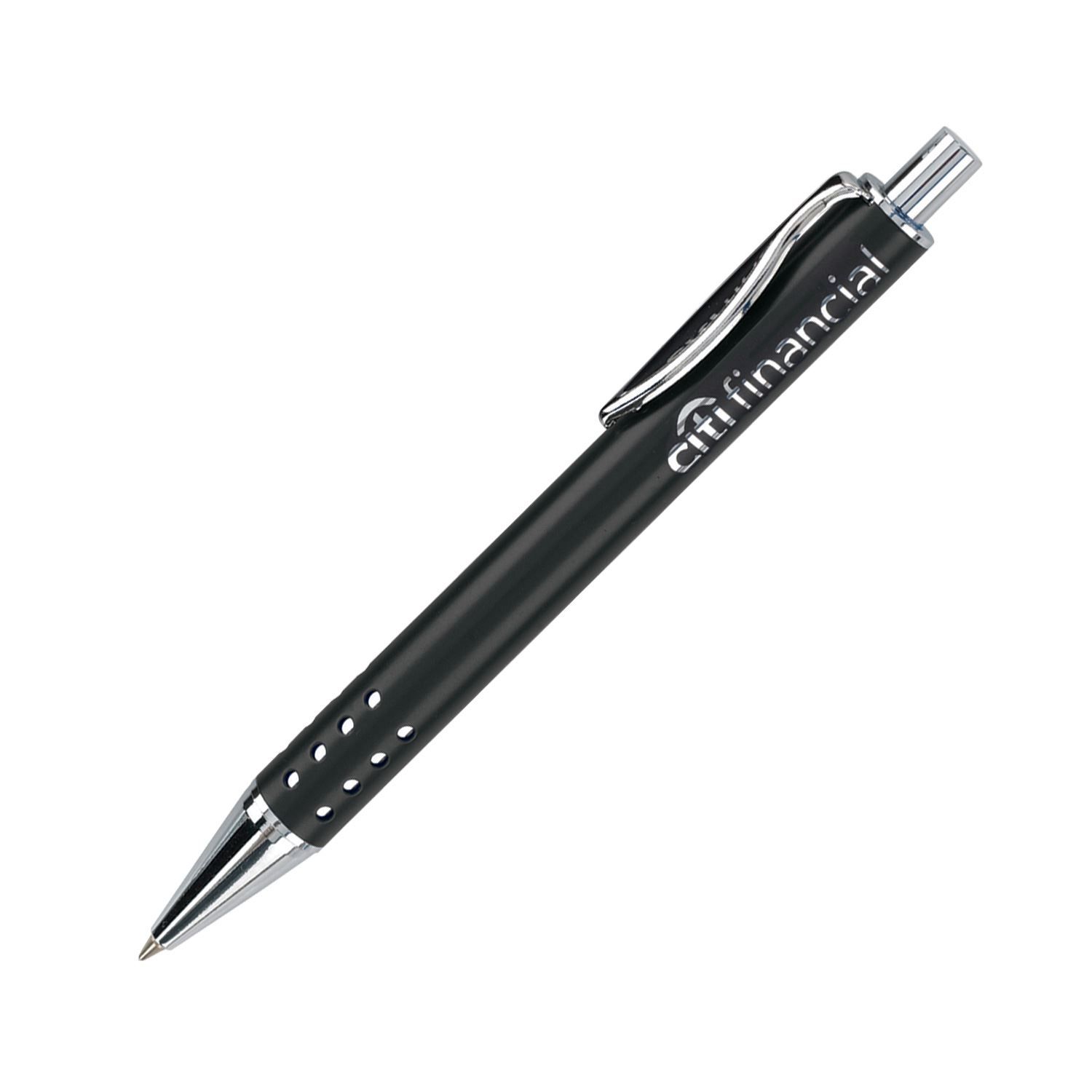Elite 2 Click Action Ballpoint Pen w/ Chrome Plated Accent 3