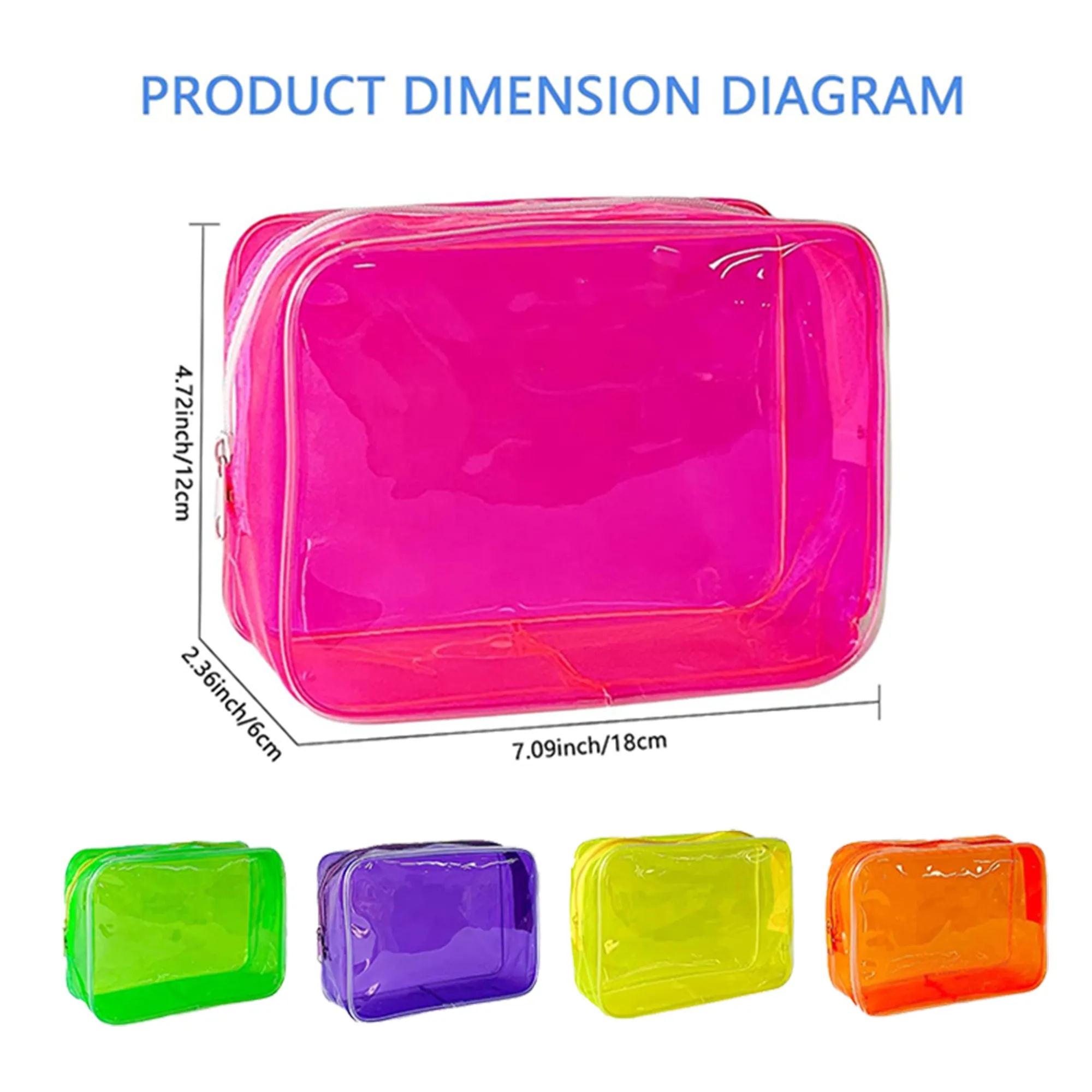Vibrant PVC Travel Makeup Bag 6