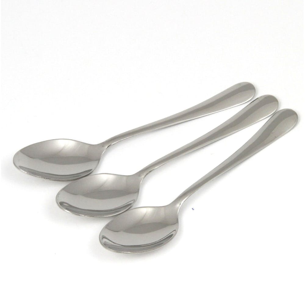 Stainless Steel Teaspoon Set - 3 Pack 6" 2