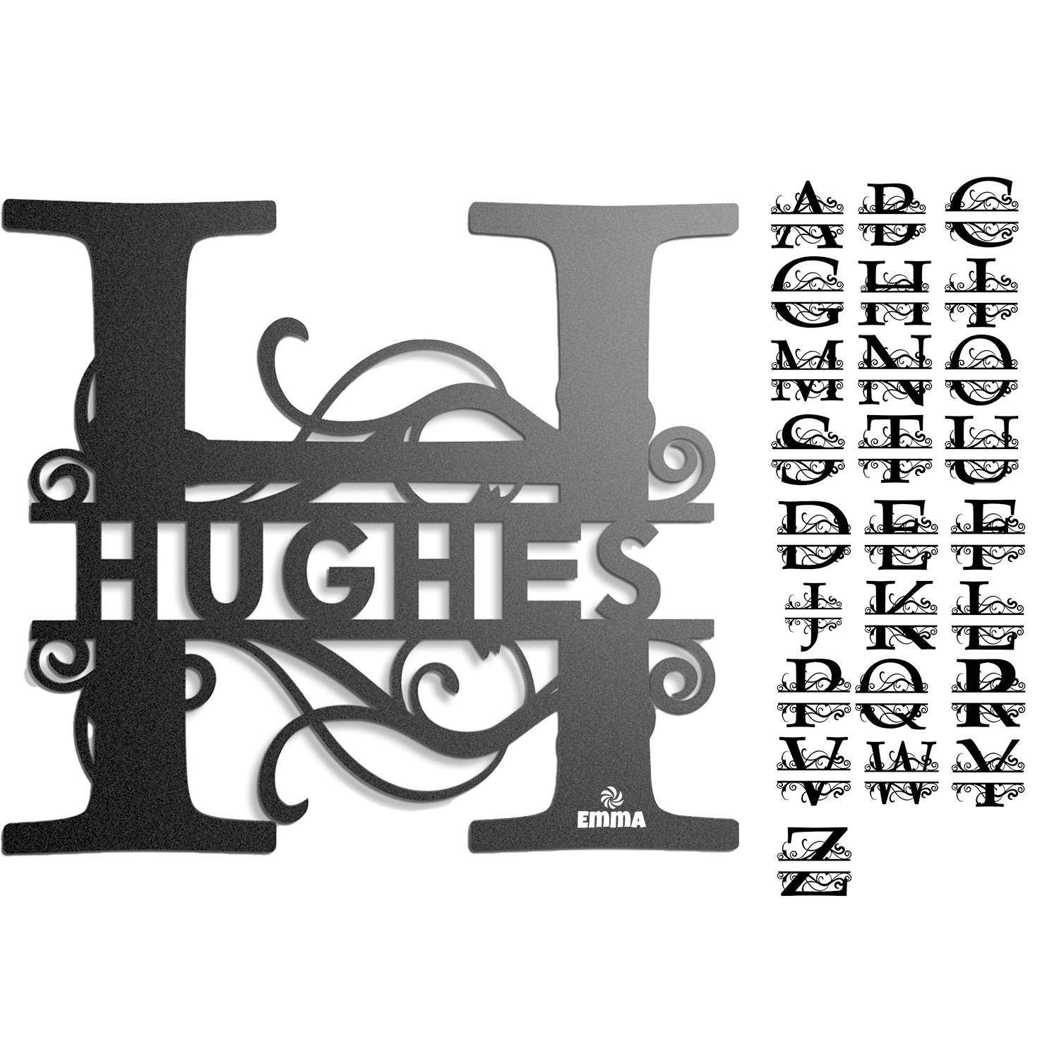 12inch Custom Metal Name Sign 2
