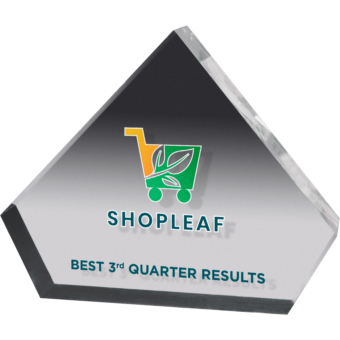 The Glacier 3/4" Thick Clear Award (4 1/4"x 3 5/8") Full Colour PhotoImage