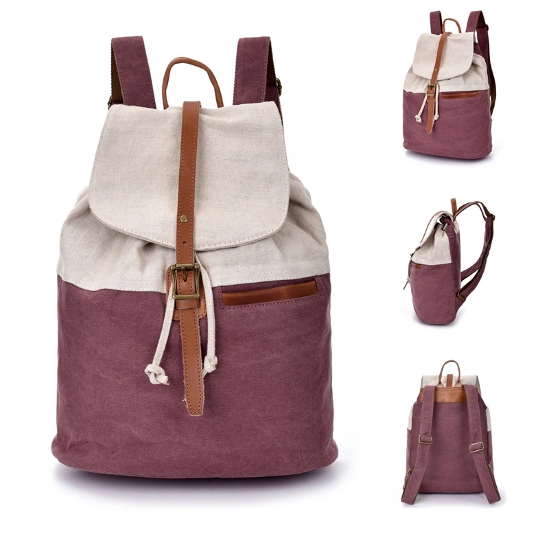 Drawstring Canvas Backpack 2