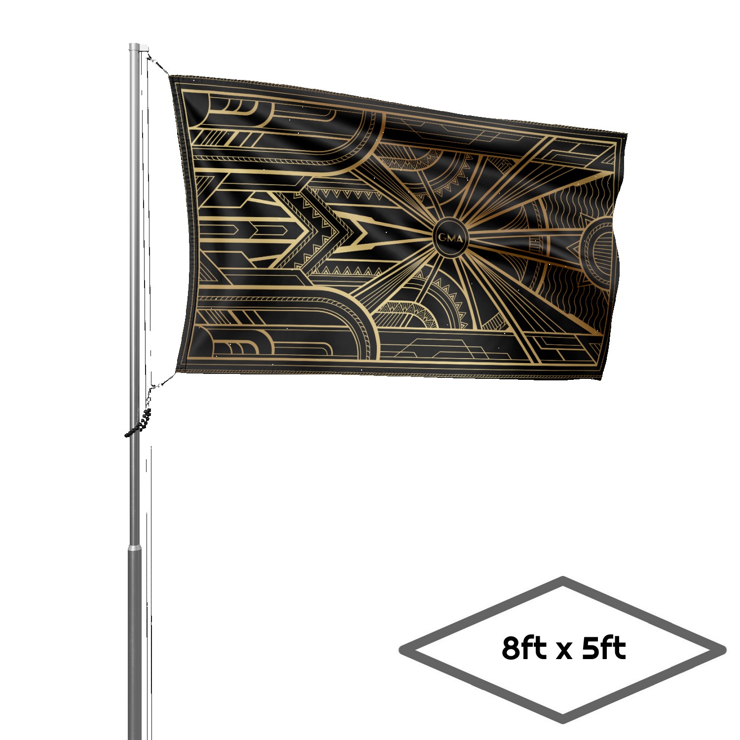 Single-Sided Dye Sublimation 1-Layer 8ft x 5ft Flag 2