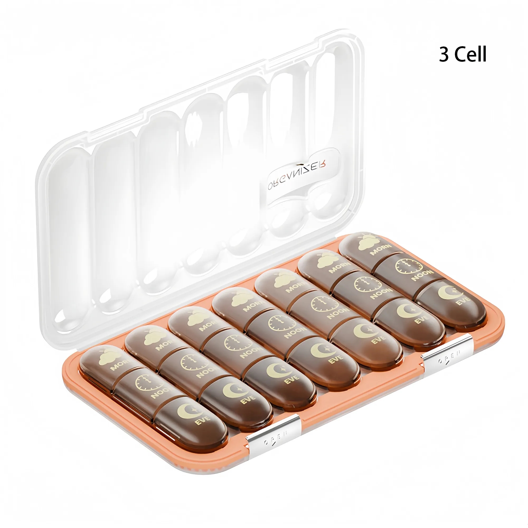 Portable Large Capacity Moisture Proof Weekly Pill Organizer 2