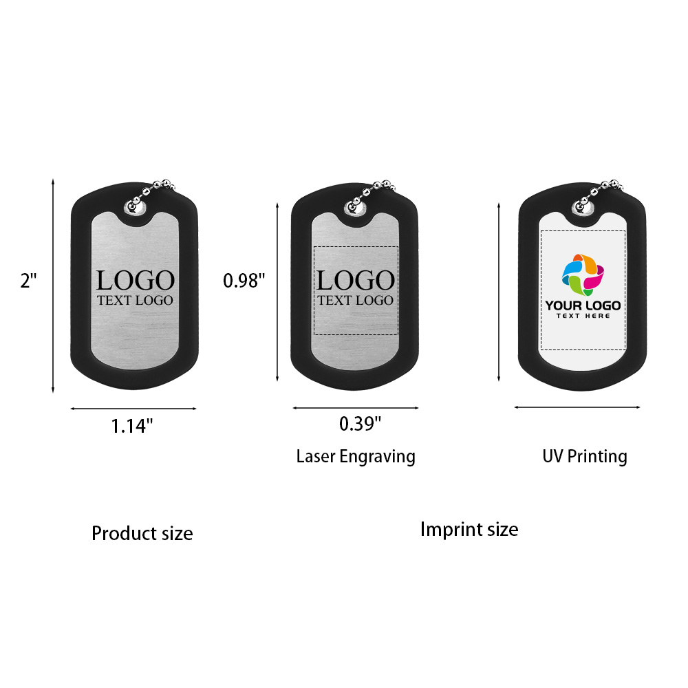 Square Silicone Edge Metal Dog Tag 7