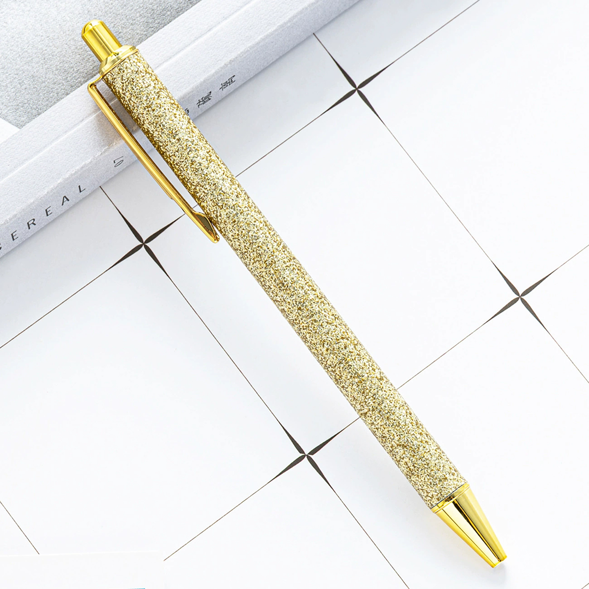 Cute Metal Ballpoint Pen Beautiful Love Glitter Powder Wrap 7