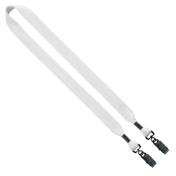 3/4" Cotton Double Bulldog Clip Lanyard 2