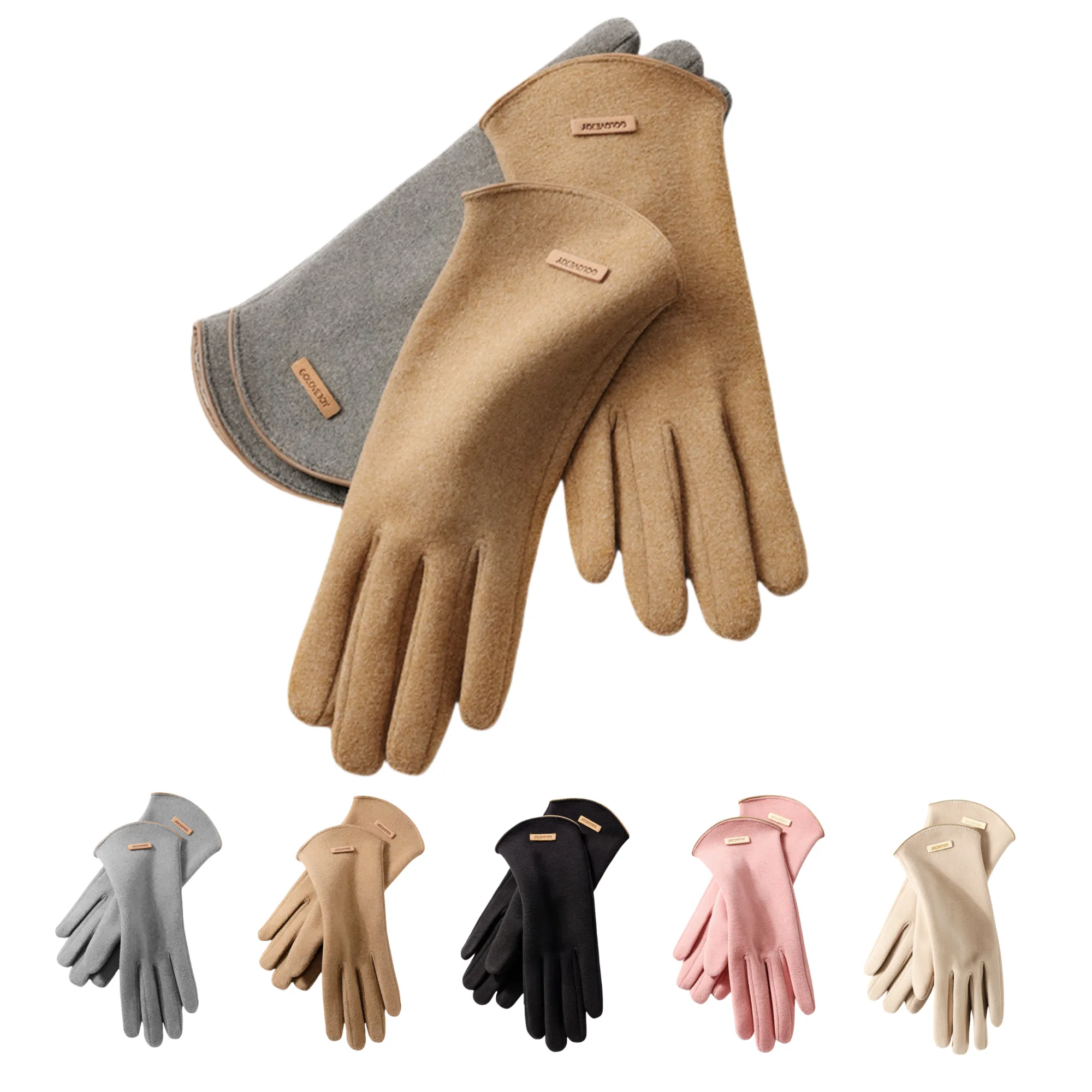 Thickened Fleece Windproof Women's Gloves 4