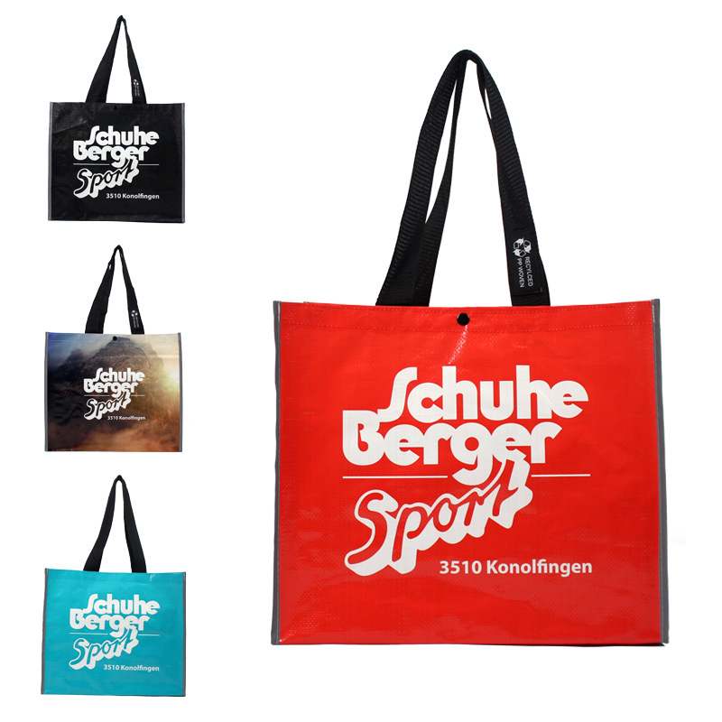 Custom Laminated Woven Grocery Tote Bag, custom tote bag with logo imprint 2